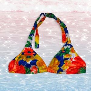 VTG 60s floral swimsuit bikini top by Ceeb Of Miami